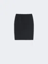 Max Mara Wool And Silk Pencil Skirt In Black