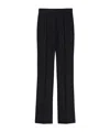 Max Mara Wool And Silk Slim Trousers In Black