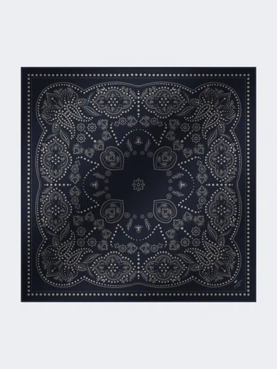 Max Mara Wool And Silk Stole In Blue