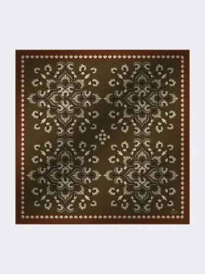 Max Mara Wool And Silk Stole In Brown