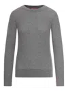 Max Mara Wool And Silk Sweater With Sequins In Gray
