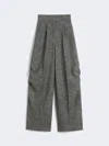 Max Mara Wool And Silk Tweed Trousers In Multi