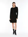 Max Mara Studio Zip Detailed Crewneck Long In Black