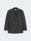 Max Mara Wool And Viscose Oversize Blazer In Black