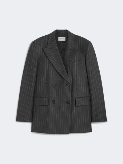 Max Mara Wool And Viscose Oversize Blazer In Black