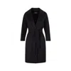 Max Mara Black Arona Wool Coat In Black
