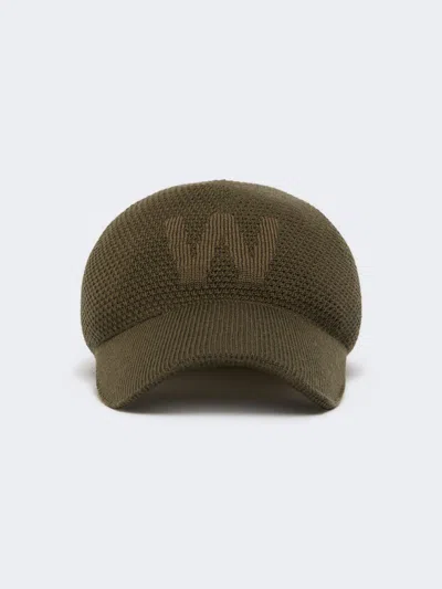 Max Mara Wool Baseball Hat In Green