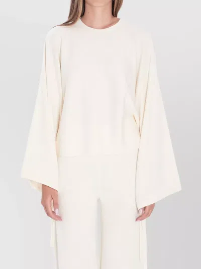 MAX MARA WOOL BATWING SLEEVE CROPPED SWEATER