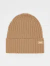 Max Mara Wool Beanie Hat In Camel