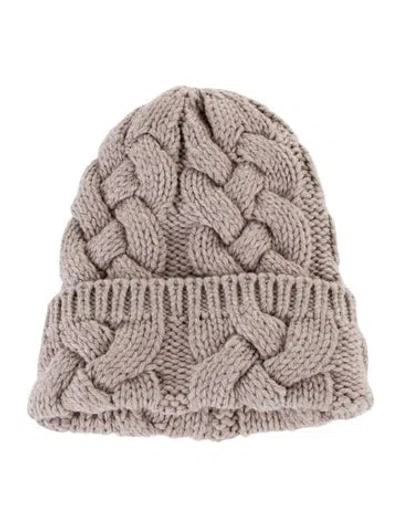 Pre-owned Max Mara Wool Beanie Hat In Gray