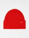 Max Mara Wool Beanie Hat In Red