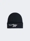 Max Mara Wool Beanie With "w" Patch In Blue