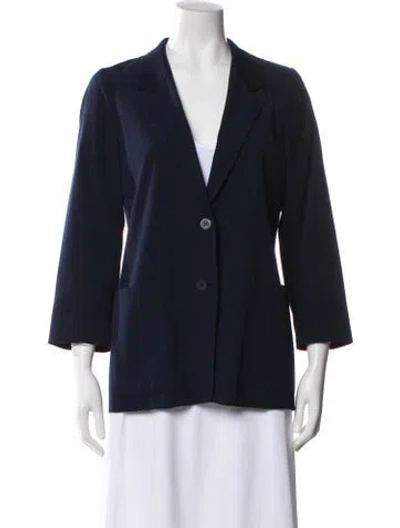 Pre-owned Max Mara Wool Blazer In Blue