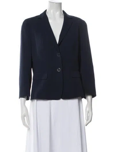 Pre-owned Max Mara Wool Blazer In Blue