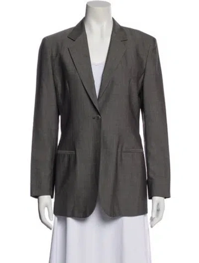 Pre-owned Max Mara Wool Blazer In Gray