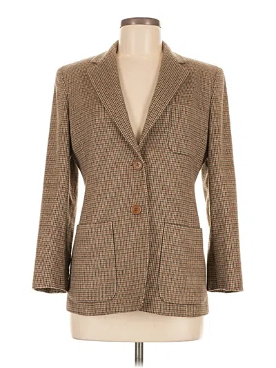 Pre-owned Max Mara Wool Blazer Jacket In Brown