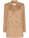 Max Mara Potente Double-breasted Corduroy Blazer In Brown