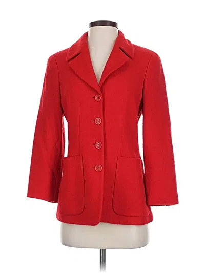 Pre-owned Max Mara Wool Blazer Jacket In Red