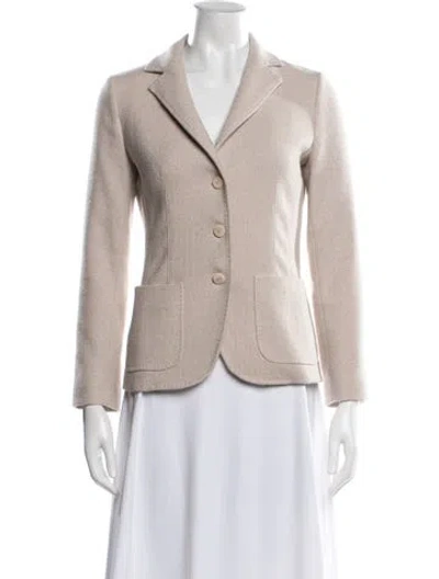 Pre-owned Max Mara Wool Blazer In Neutral