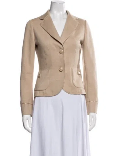 Pre-owned Max Mara Wool Blazer In Neutrals