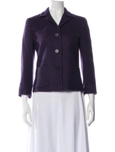 Pre-owned Max Mara Wool Blazer In Purple