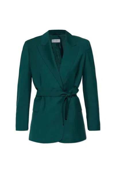 Max Mara Wool Blazer Talento In Green