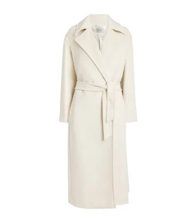 Max Mara Studio Belted Double In White