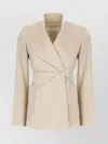 Max Mara Wool Blend Blazer Back Vent In Gold