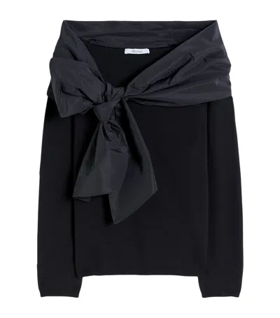 MAX MARA MAX MARA WOOL-BLEND BOW-DETAIL TOP