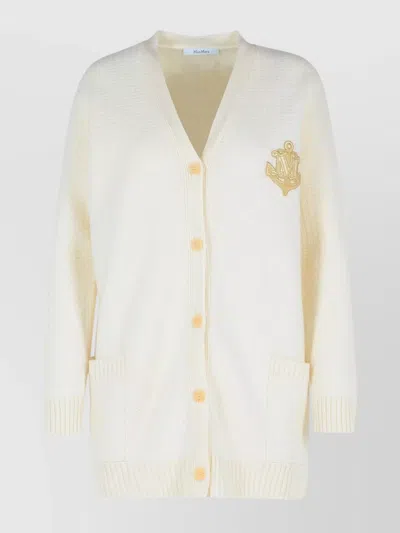 MAX MARA 'WOOL BLEND CARDIGAN FRONT POCKETS'
