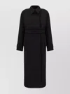 Max Mara Black Stretch Wool Blend Coat