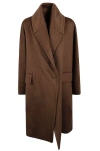Max Mara Wool Blend Coats In Brown
