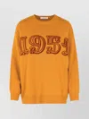 Max Mara Wool Blend Crew Neck T-shirt With Embroidered Detail