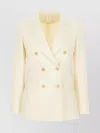 Max Mara Wool Blend Double-breasted Blazer In Neutral