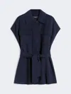 Max Mara Wool-blend Fabric Jacket In Blue