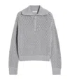 Max Mara Wool-blend Half-zip Sweater In Gray