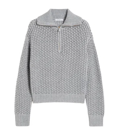 MAX MARA WOOL-BLEND HALF-ZIP SWEATER