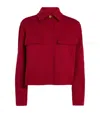 Max Mara Wool-blend Jersey Tailored Jacket In Red