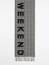 Max Mara Wool-blend Logo Scarf In White
