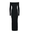 Max Mara Wool And Cashmere-blend Maxi Dress In Black