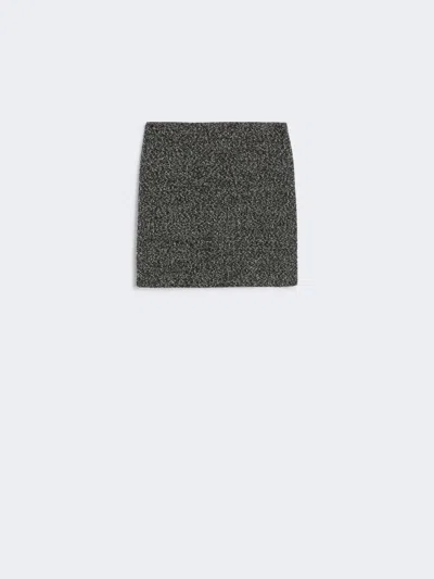 Max Mara Wool-blend Mini Skirt In Gray