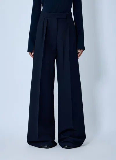 Max Mara Wool-blend Pants In Blue