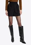Max Mara Wool-blend Pleated Shorts In Black