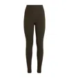 Max Mara Wool-blend Rib-knit Leggings In Gray