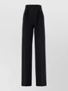 Max Mara Wool Blend Secolo High Waist Trousers In Black
