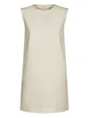 Max Mara Sleeveless Dress In Smooth White Fabric