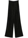 Max Mara Women Navigli Viscose Blend Trouser With Sequins In Black