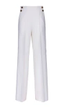 Max Mara Wool Blend Trousers In White