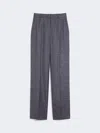 Max Mara Wool-blend Trousers In Gray