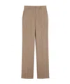 Max Mara Wool-blend Trousers In Brown
